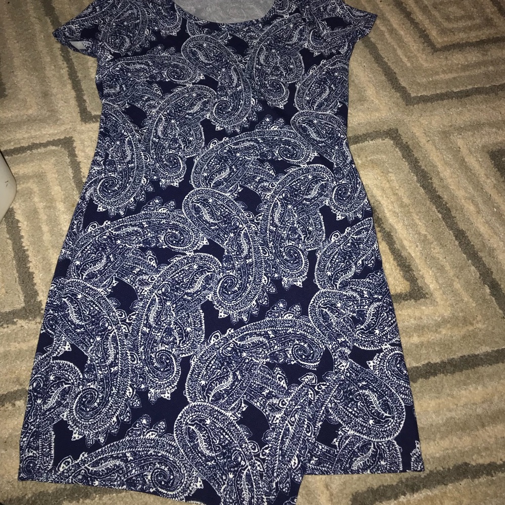 Blue tight dress